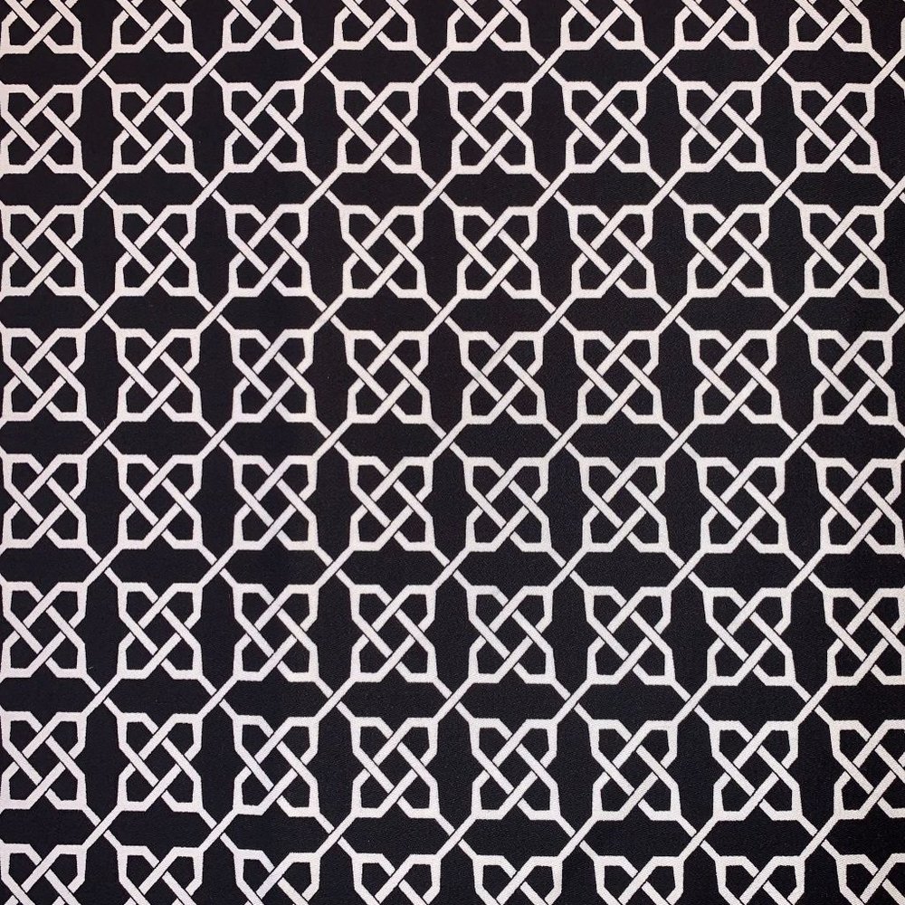 9.14 Yds Free Spirit Vicki Payne Black White Celtic Knot Fretwork Lattice Fabric